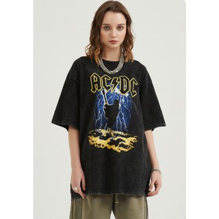 Áo Thun Graphic Washed AC/DC Cao Cấp