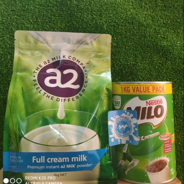 Combo bột A2 + Milo Úc 1kg