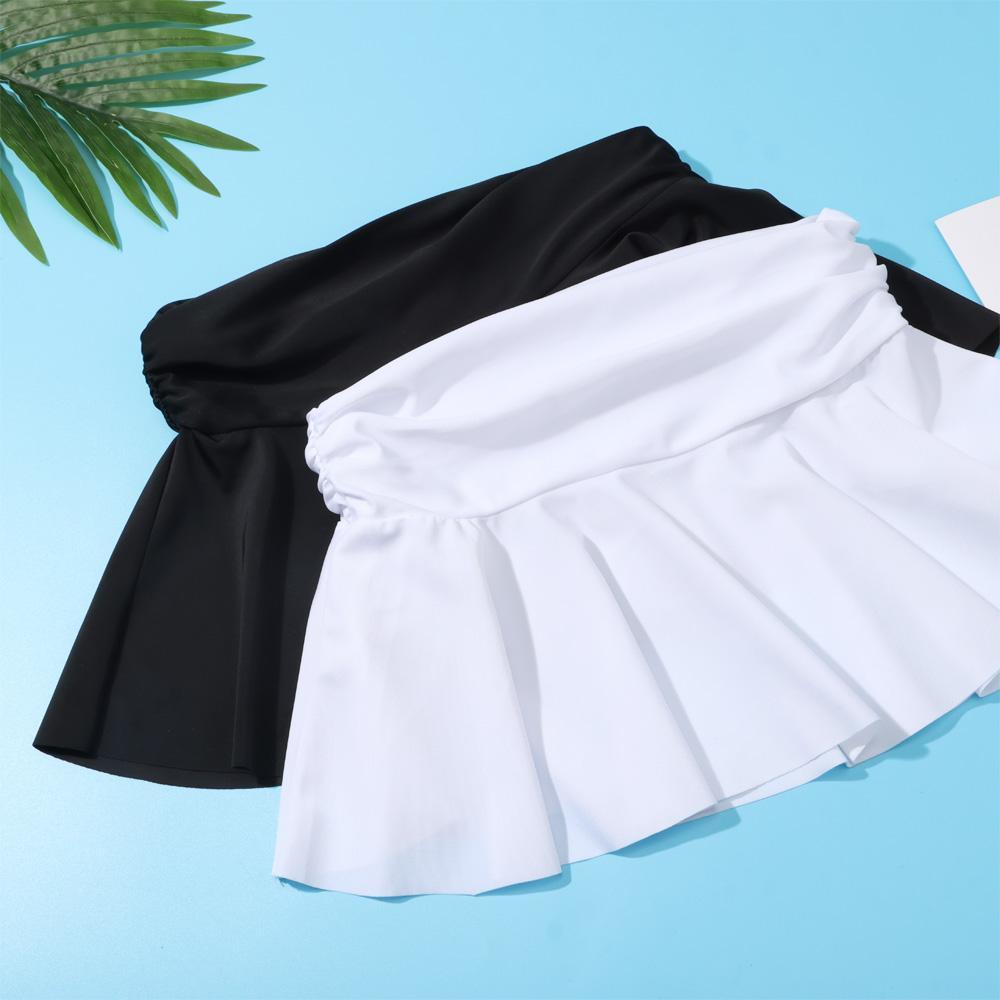 MOILYVN Chân Váy Ngắn Xếp Li Đi Biển Cho Nữ