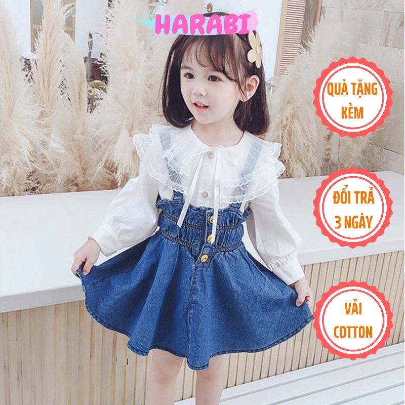Váy tết cho bé gái sơ sinh 1 2 3 tuổi đầm công chúa bò cho bé thiết kế xinh hai mảnh mùa đông - HARABI SHOP