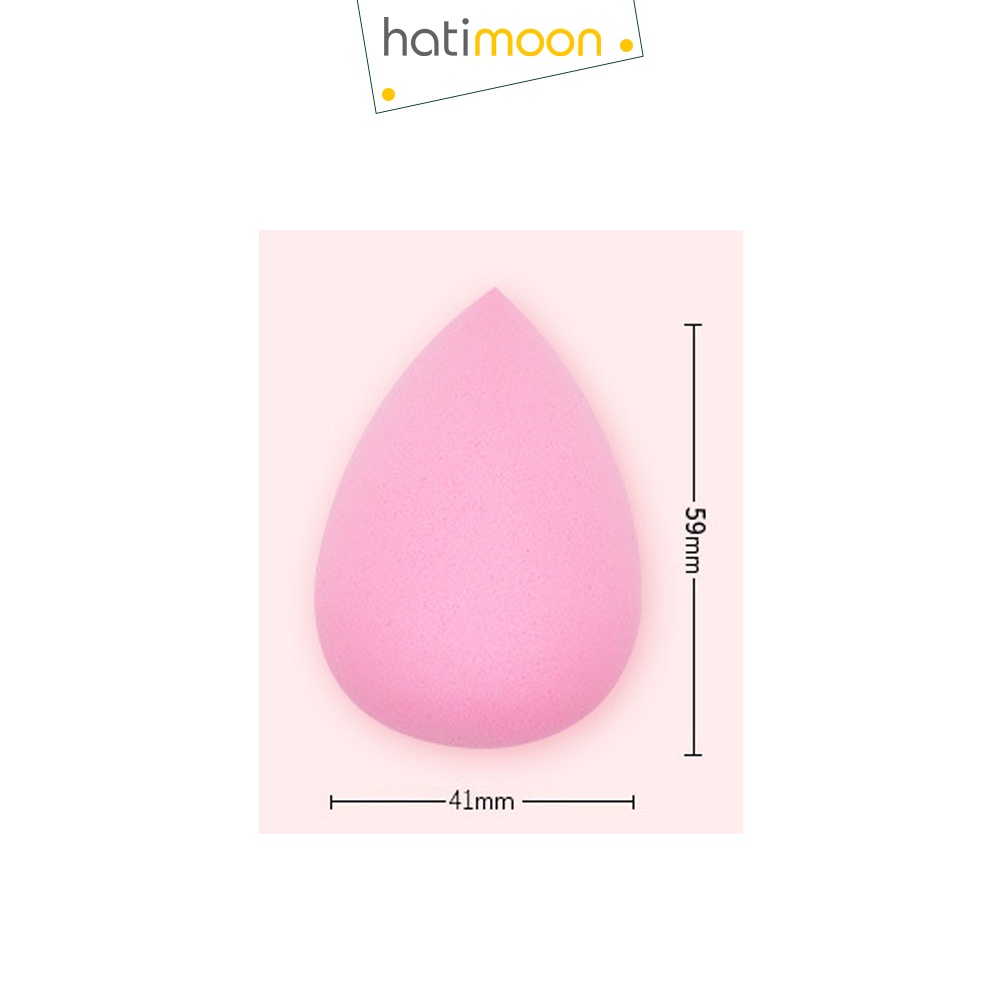 Mút trang điểm, mút tán kem nền, cushion hình giọt nước màu hồng H0024