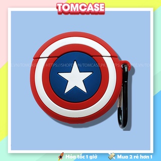 Vỏ Ốp Case Airpod 2/pro/3/1, bảo vệ bao đựng tai nghe bluetooth ốp/Airpod 2/Pro, hình khiên CAPTAIN - TOM CASE