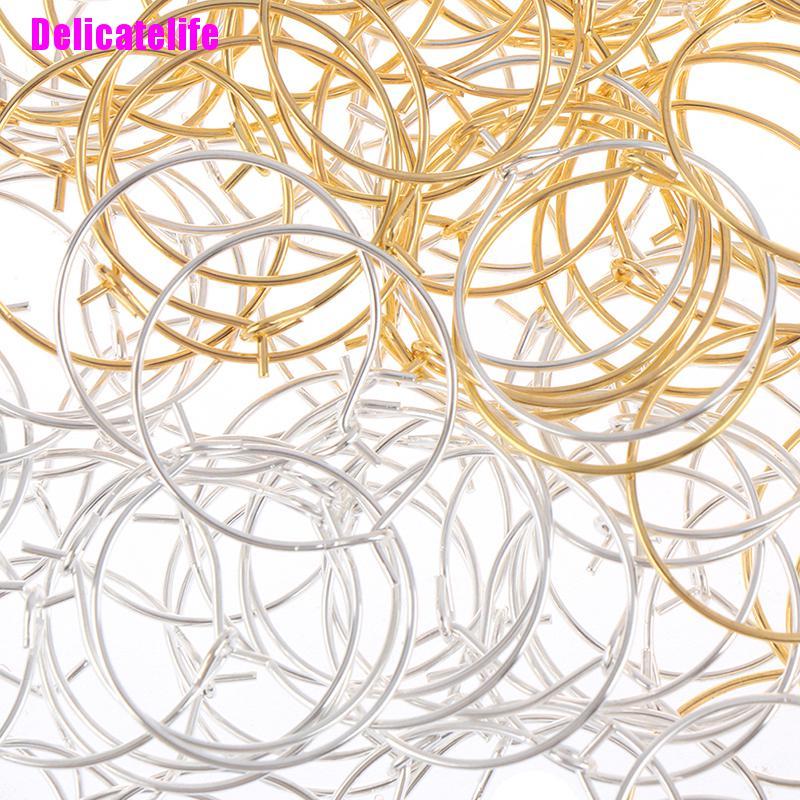 HOOPS Bộ 100 Khuyên Tai 25x20mm Thiết Kế Hình Ly Rượu Vang Độc Đáo