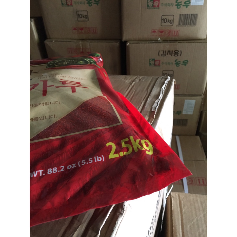 2.5 Kg Ớt Bột Vảy Cánh Hàn Quốc Làm Kim Chi CHACKHAN - Thương Hiệu NONG WOO