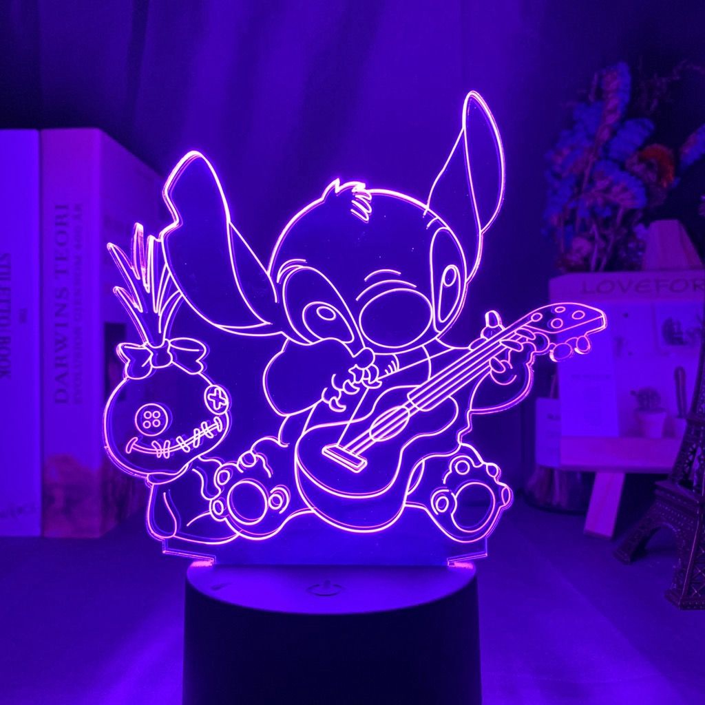 Đèn Ngủ led Nhiều Màu Hình Chú Chó stitch Dễ Thương Trang Trí Phòng Ngủ Cho Bé