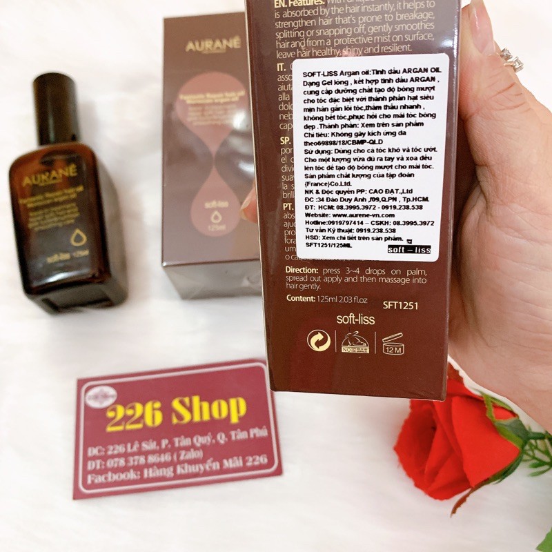 Tinh dầu serum dưỡng tóc Aurané 125ml.Nhập khẩu từ Pháp,có tem chống hàng giả.