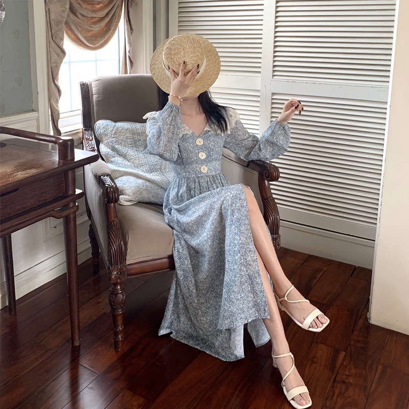 Đầm Hoa Kiểu Pháp Thời Trang Mùa Xuân Xinh Xắn Cho Nữ