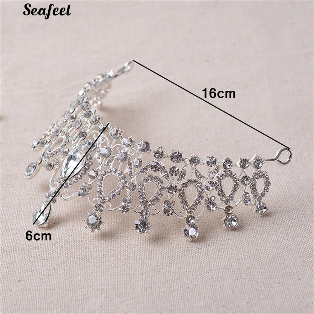 Cài tóc vương miện đính đá lấp lánh thanh lịch cho nữ