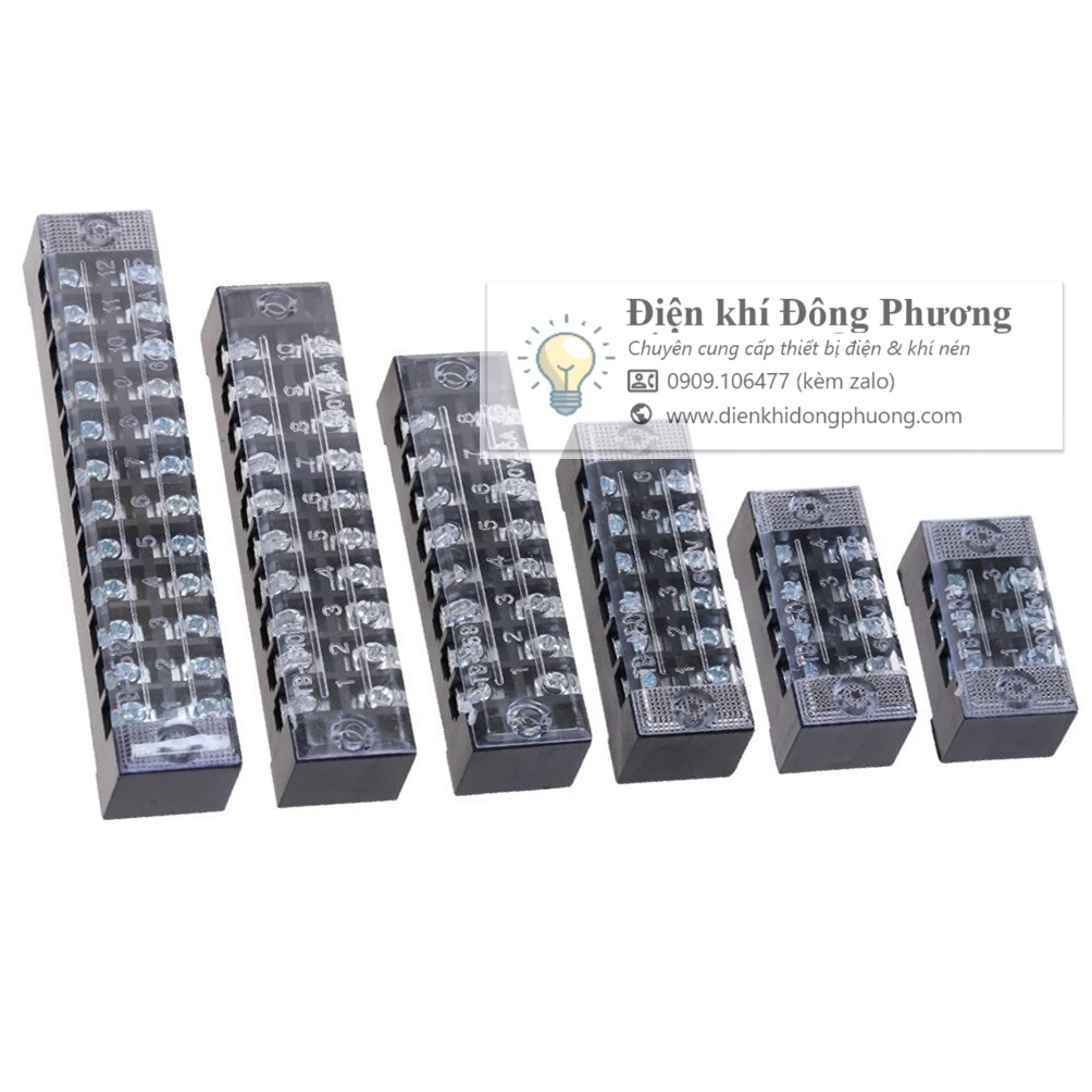 Cầu đấu điện Domino Đủ Kích Cỡ, TB15 và TB45, 15A và 45A: 4P 6P 12P.