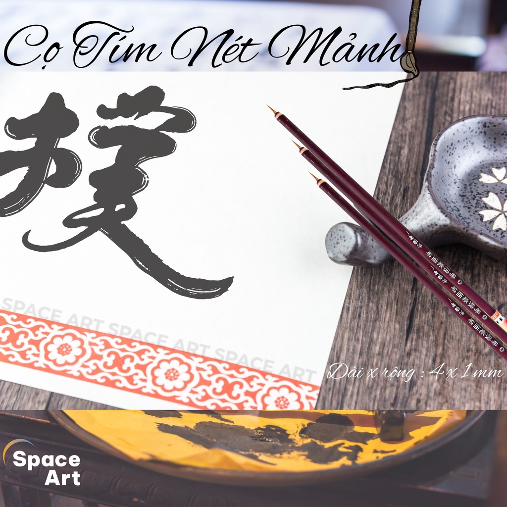 Cọ, Bút lông viết thư pháp, cọ nét, cọ vẽ màu nước