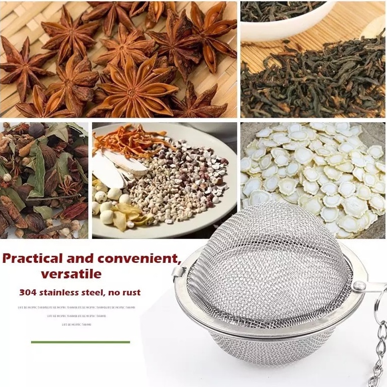 Dụng Cụ Lọc Trà Hình Cầu Bằng Thép Không Gỉ