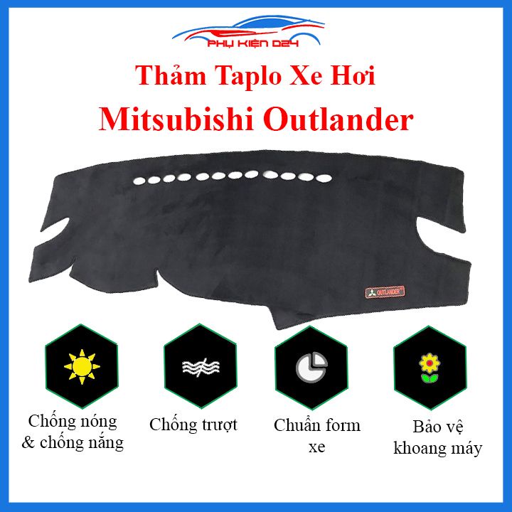 Thảm taplo Outlander 2018-2019-2020-2021-2022 chống nắng nóng làm mát xe mở rộng tầm nhìn