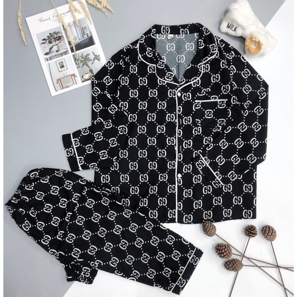 Bộ đồ ngủ NAM NỮ BIG SIZE pijama dài bộ đồ bầu mặc nhà chất kate thái thoải mái dễ thương giá rẻ H46