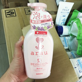 Dầu gội đầu, Dầu xả tạo bọt Arau TOKYO SARAYA Nhật Bản 500ml chiết xuất từ thảo mộc dưỡng cho tóc và da đầu bóng khỏe