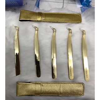 Nhíp volume nối mi mạ vàng cao cấp