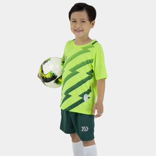 Bộ Quần Áo Bóng Đá Trẻ Em Bulbal Flash Kid Xanh Dạ Quang