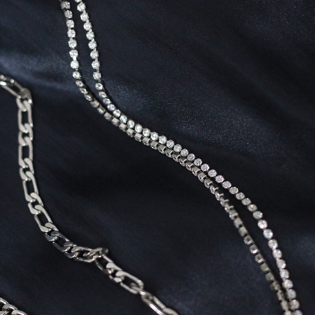 Vòng cổ titan xích 2 kiểu phối mặt không gỉ