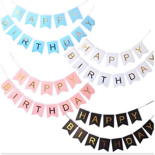 Dây cờ chữ Happy Birthday ánh kim size lớn và nhỏ
