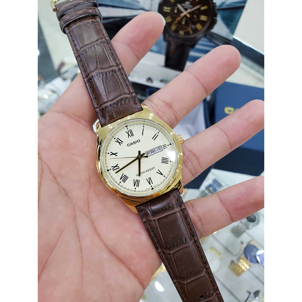 Đồng hồ Casio nam MTP-V006GL-7BUDF dây da chính hãng