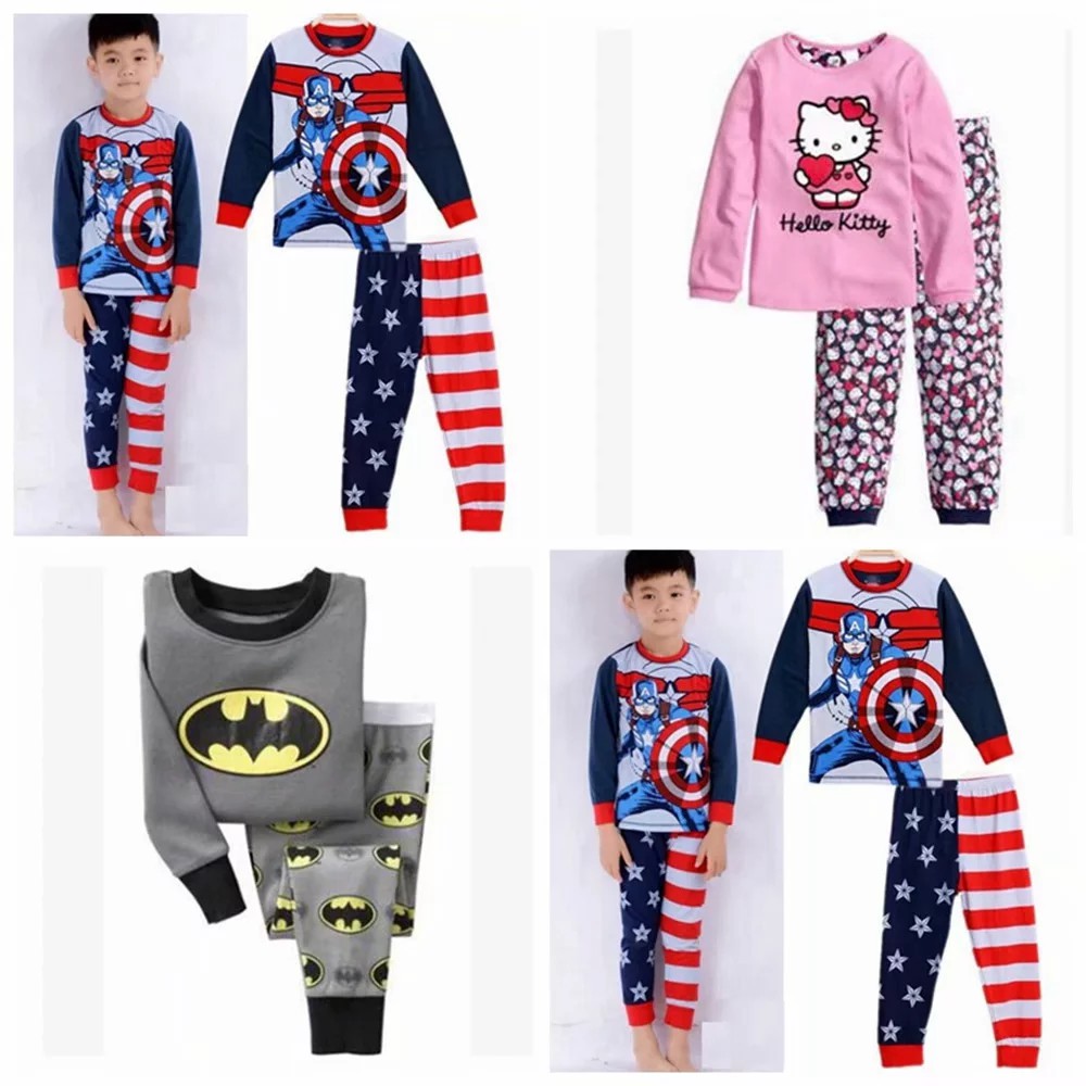 Set Pajamas áo dài tay cổ tròn + Quần dài cho bé trai