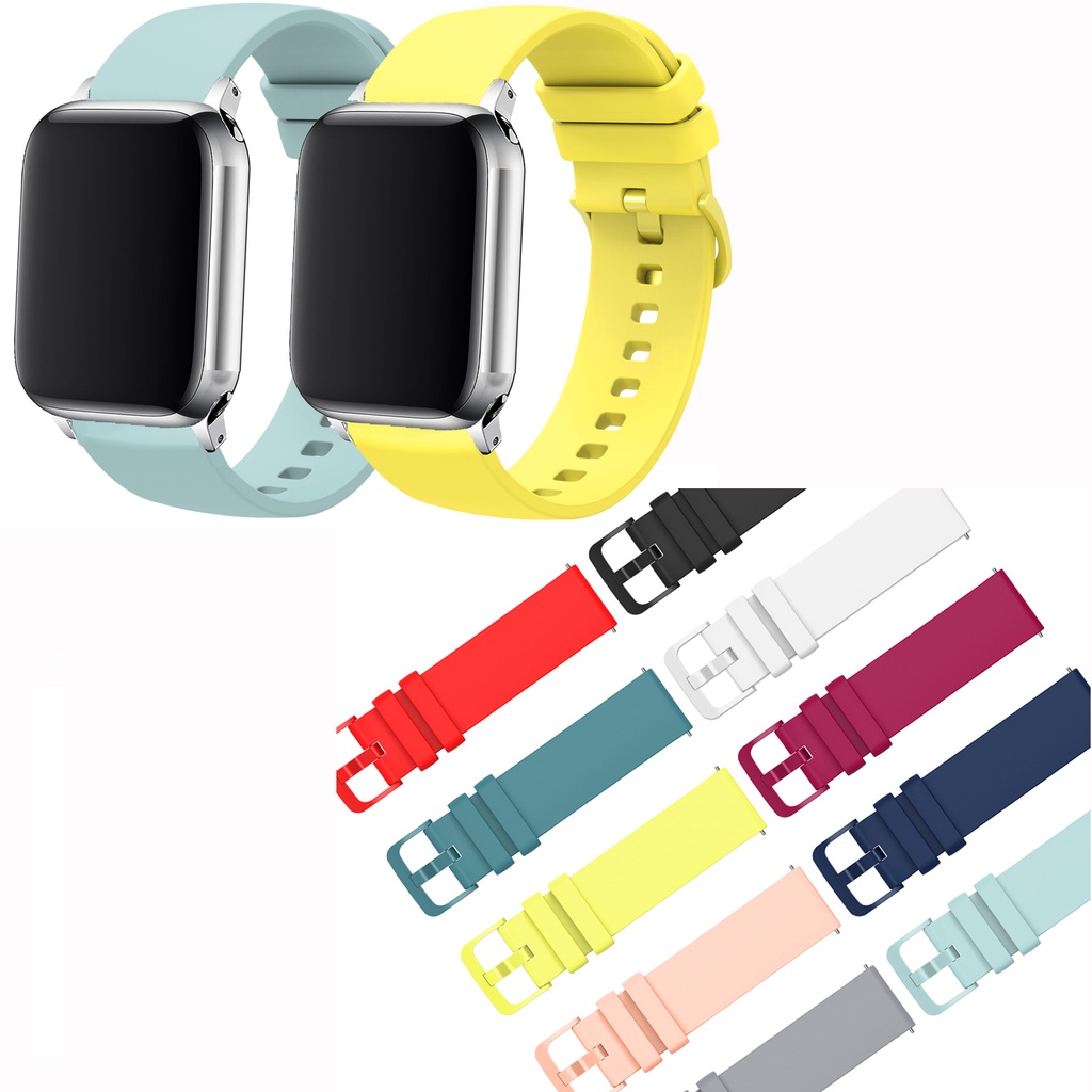 Dây Đeo Silicone Cho Đồng Hồ Thông Minh iWatch 7 6 5 4 3 SE 38mm 40mm 42mm 44mm 41mm 45mm