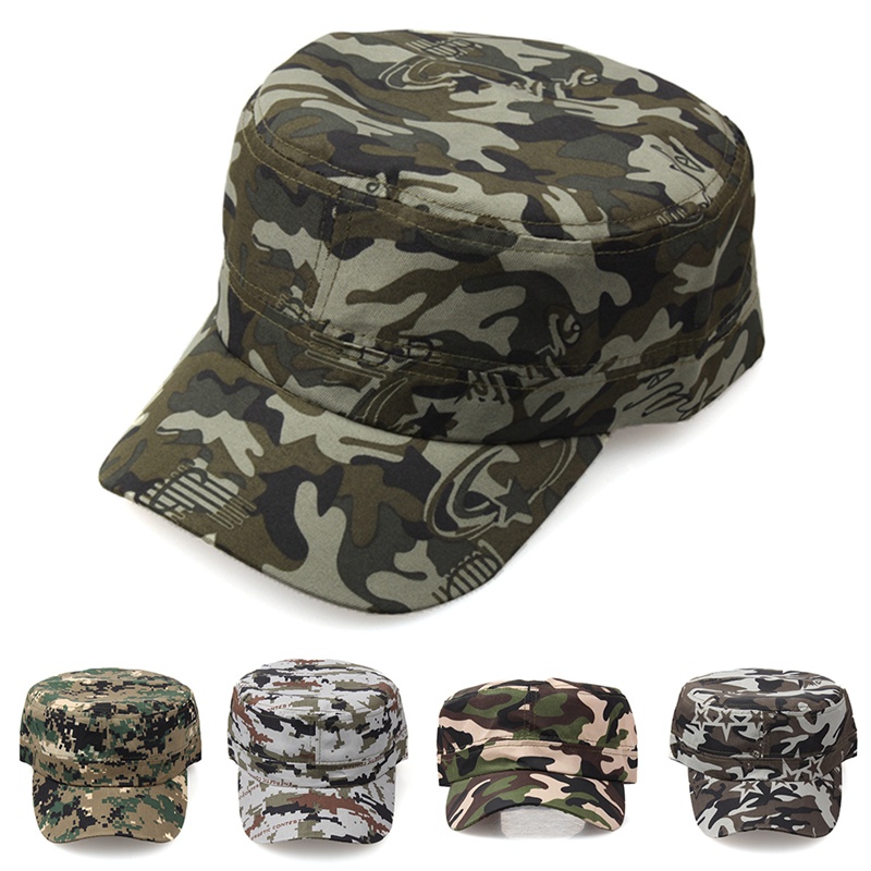 CAP Plain & Camo Men Women Military Cadet Combat Cap Hunting