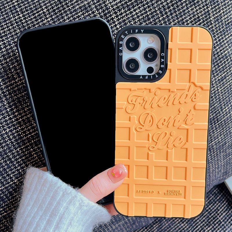 Ốp Điện Thoại Silicon Họa Tiết Bánh Waffle 3D Đơn Giản Chống Sốc Cho iPhone 13 12 11 Pro MAX XR X XS MAX 6 6s 7 8 Plus