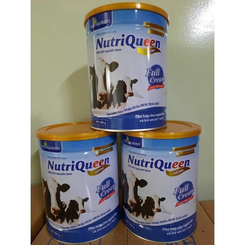 Sữa Bột Nguyên Kem  - NUTRIQUEEN FULL CREAM - (Nguyên Liệu Nhập Khẫu Từ Châu Âu và New Zealand ) Lon 900g