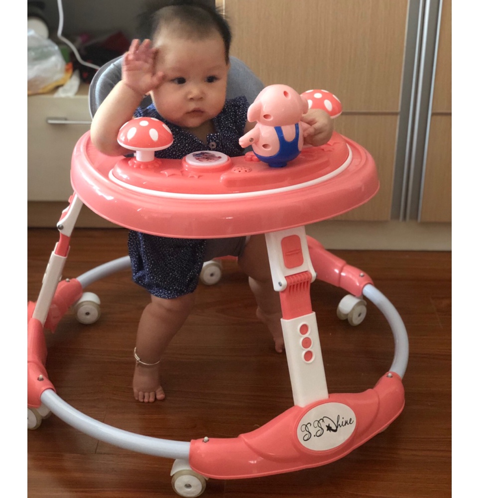 XE TRÒN TẬP ĐI, XE TẬP ĐI CHO BÉ ĐIỀU CHỈNH ĐỘ CAO 3 MỨC có nhạc và đèn