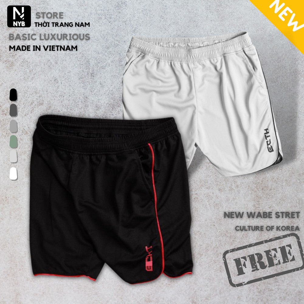 Quần đùi tập gym nam ECHT, quần short thể thao nam thoáng mát, co giãn tốt_QDECHT