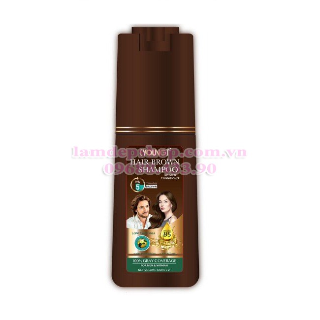 Young Hair Brown Shampoo - Tóc nâu tự nhiên (100ml)