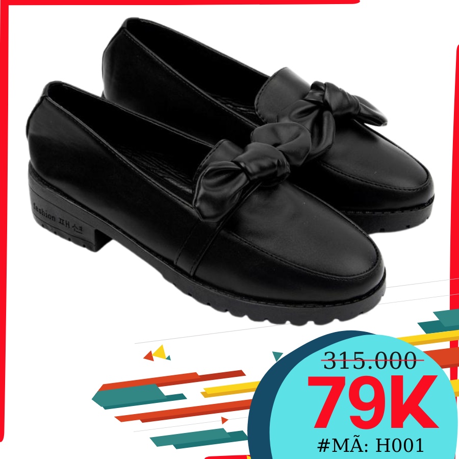 Giày MWC H001 - Giày Oxford Đế 3CM, Oxford Da Đính Nơ Phong Cách Ulzzang Hàn Quốc