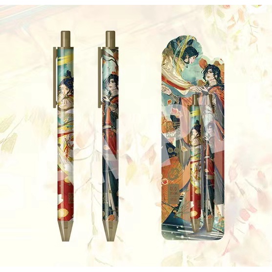 Set 2 bút bi nước Thiên Quan Tứ Phúc manhua hàng chính hãng Bilibili