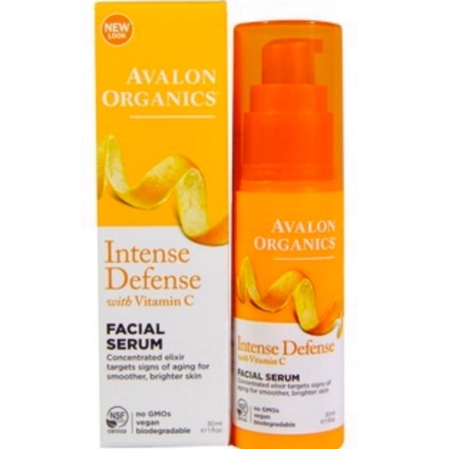 Serum Avalon Organics Intense Defense with Vitamin C Facial Serum dưỡng sáng da, làm mờ thâm, giảm nhăn 30mL