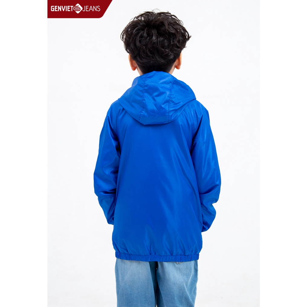 Áo Khoác Gió Bé Trai Genviet Jeans Kids 2 Lớp Trẻ Em Cản Nước Cản Gió K7123G1386