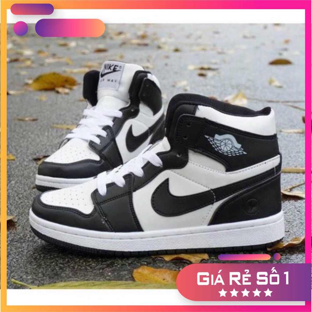 Giày thể thao JD pan.da, Giày JD1 cao cổ đen trắng nam nữ cực hot dễ phối đồ 2021 Rẻ Nhất Shopeee