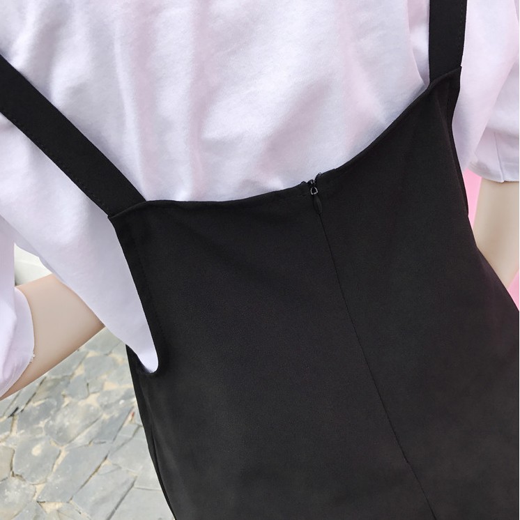 Quần Yếm Jean Màu Đen Ống Rộng Năng Động Thời Trang Cho Nữ | BigBuy360 - bigbuy360.vn