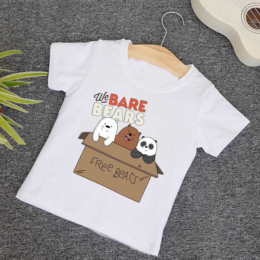 Áo 3 chú gấu We Bare Bears đủ size cho bé trai bé gái cực hot