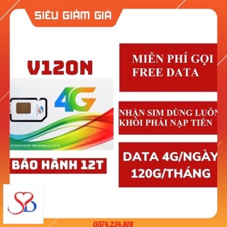 Sim Viettel - Sim 4G - Sim V120N