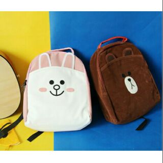 BALO NHUNG LINE THỎ, GẤU -BALO ULZZANG- BALO GẤU THỎ