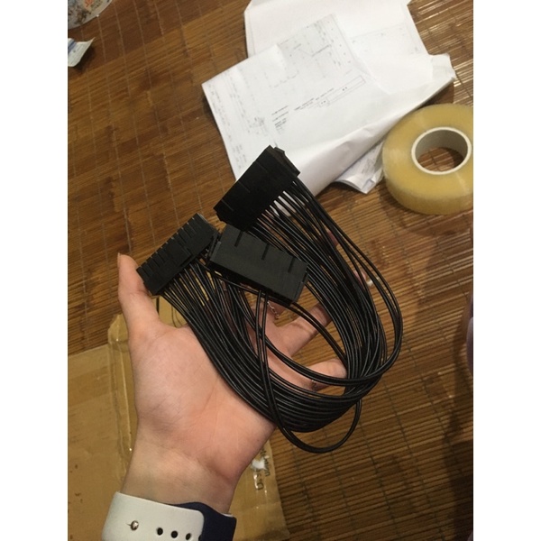 Cáp nối dài 24 pin - cáp kích hai nguồn hoạt động cùng lúc qua dây 24 pin