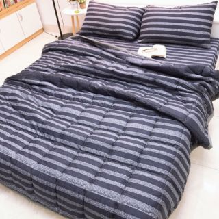 Bộ chăn ga gối cotton đũi