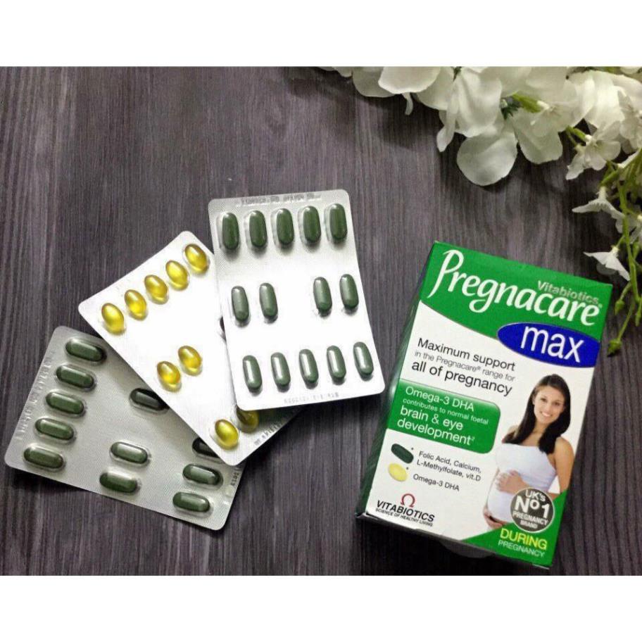 Vitamin Tổng Hợp Pregnacare Max Bầu Anh - UK 84 Viên Omega 3, DHA Bầu, Sắt, Vitamin D, Canxi cho mẹ bầu