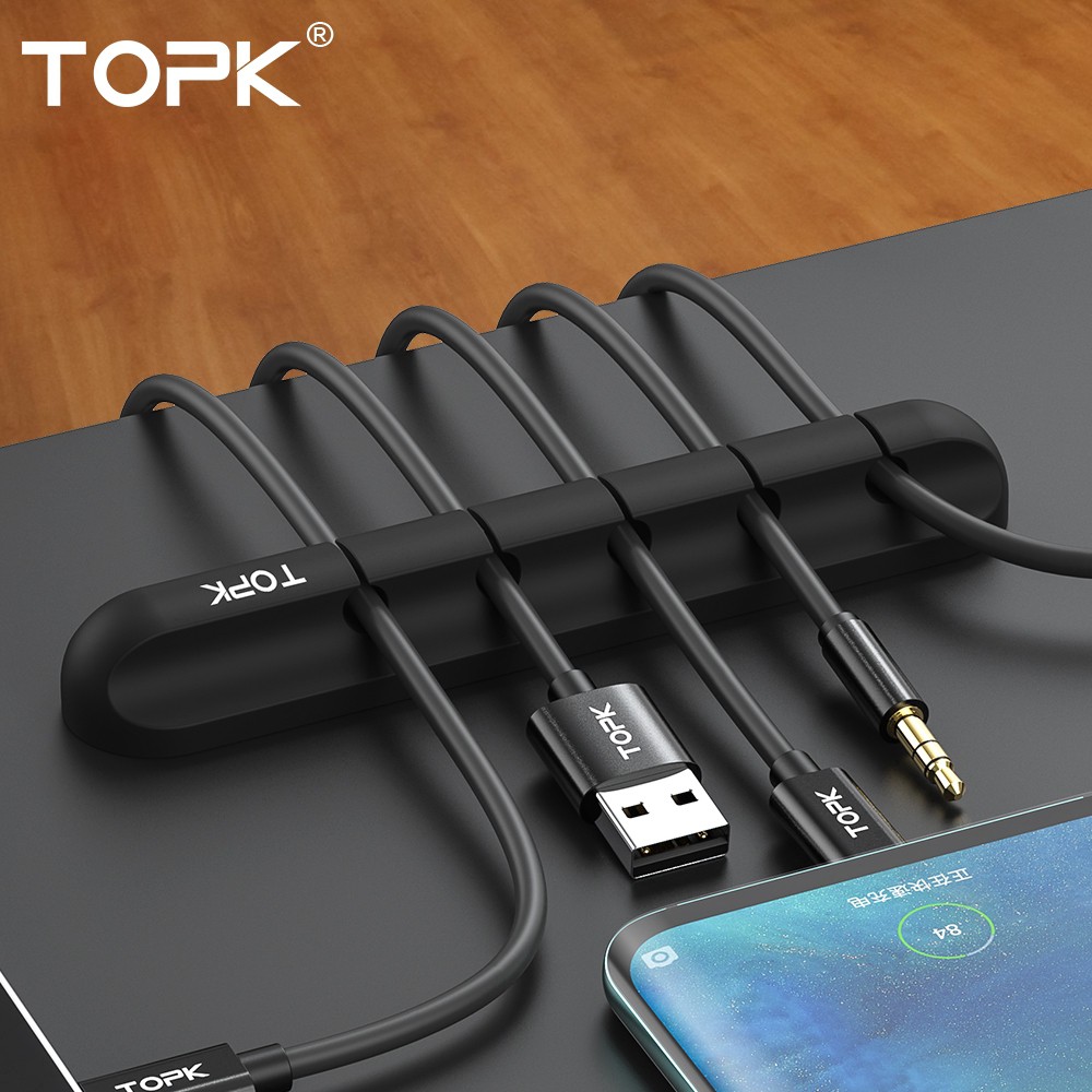 GIÁ ĐỠ KẸP DÂY CÁP CHUỘT - TAI NGHE TOPK (GIÚP BÀN LÀM VIỆC, XE HƠI GỌN GÀNG - NGĂN NẮP VÀ CHUYÊN NGHIỆP) | BigBuy360 - bigbuy360.vn