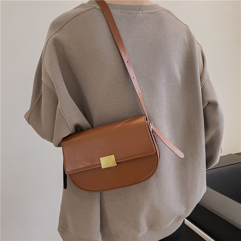 Túi đeo chéo JASMIN NOIR vải da PU thiết kế đơn giản duyên dáng dễ phối đồ dành cho nữ