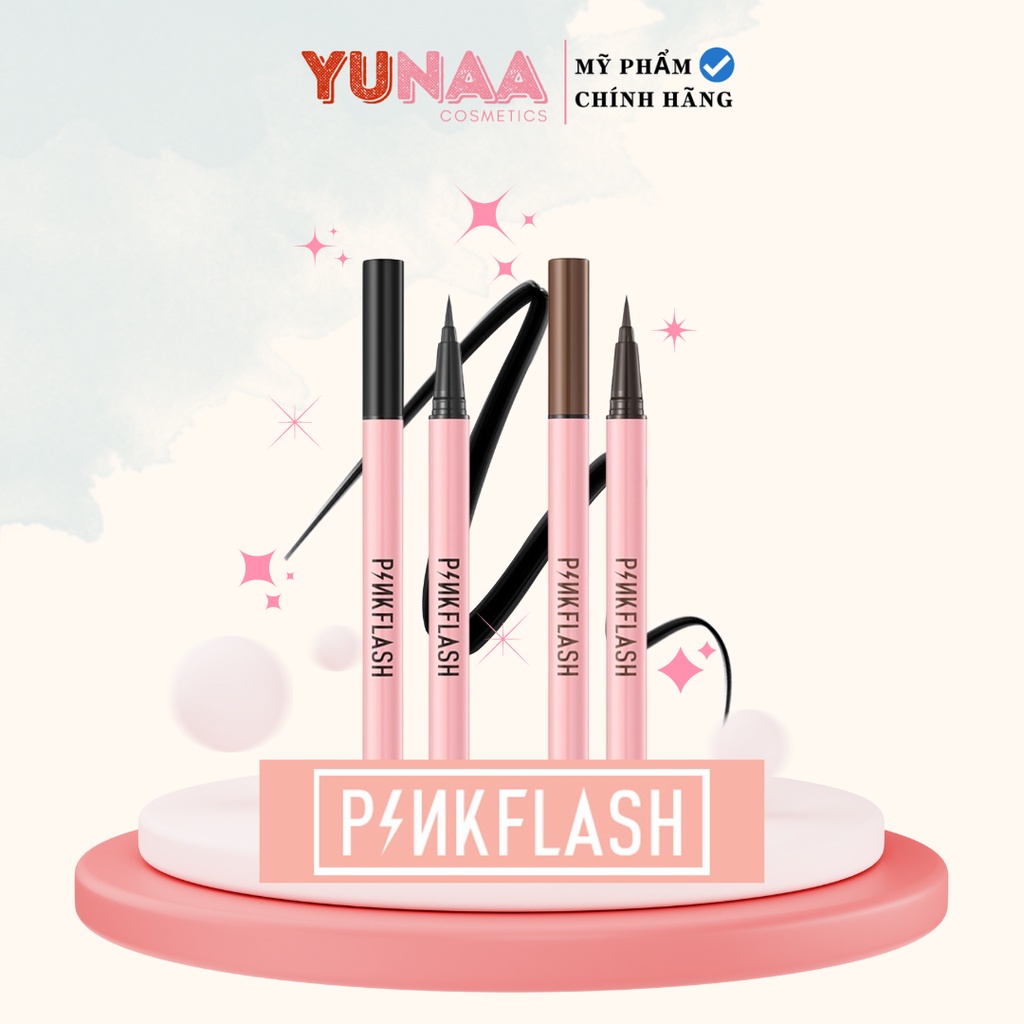 Bút kẻ mắt Pinkflash - Dạng lỏng - Nhanh khô - Chất lì chống nước lâu trôi 30g
