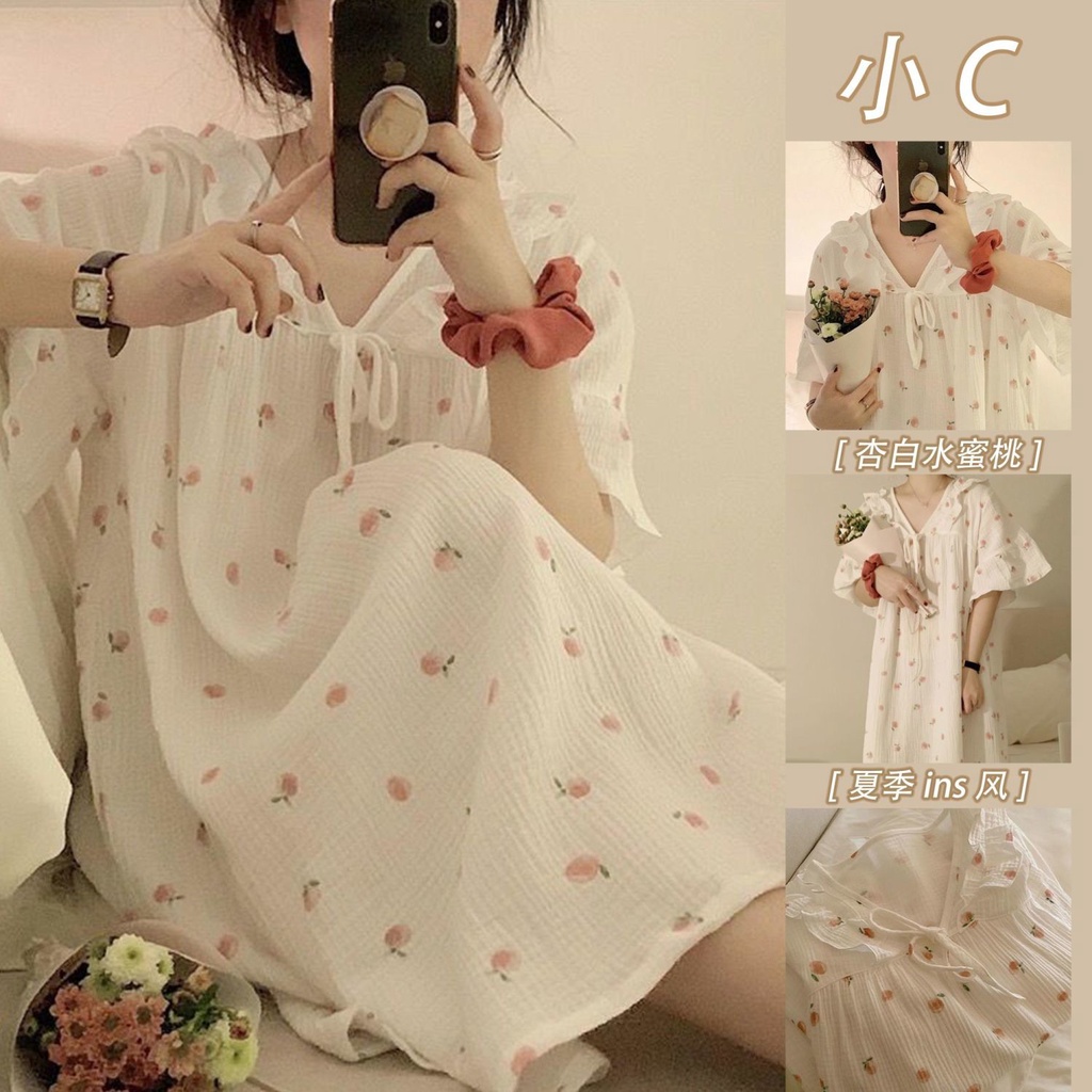 Đồ ngủ Tay Ngắn In Họa Tiết Hoạt Hình Phong Cách Pháp Thời Trang Mùa Hè Cho Nữ