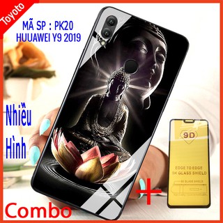 COMBO ỐP LƯNG HUAWEI Y9 2019 (ốp lưng thế hệ kính 3D mới + tặng 1 kính cường lực full màn hình) TOYOTO