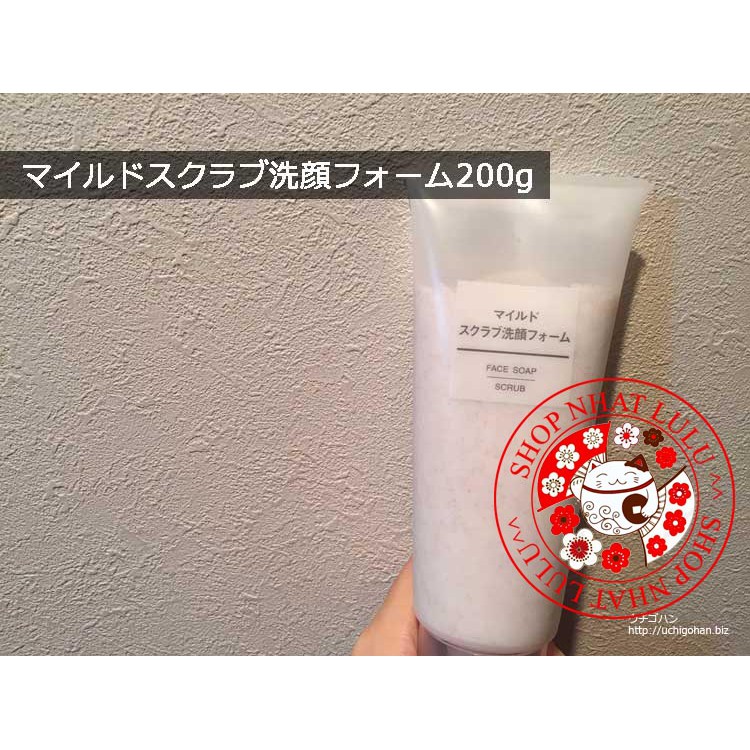 Sữa rửa mặt tẩy tế bào chết Muji Face Soap Scrub Nhật bản