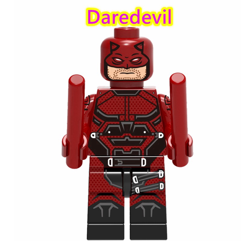 Đồ chơi Lego mini hình Spiderman Daredevil Iron fist cool ngầu